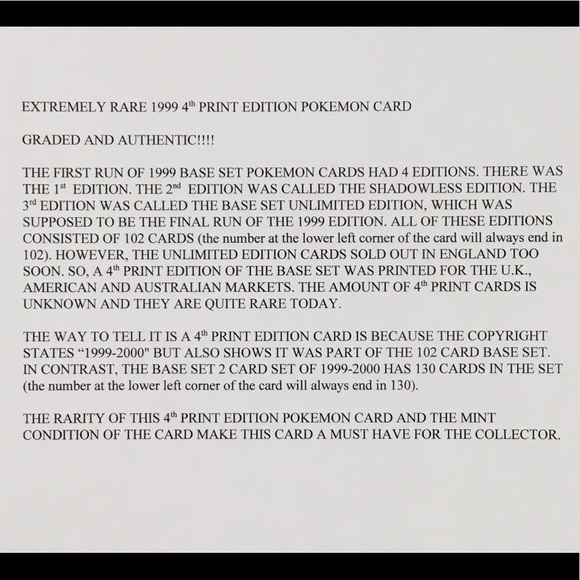 Pokemon Pikachu 1999-2000 4th Print 58/102 Base Set CGC 7.5 TCG #58 1999 - Picture 8 of 9